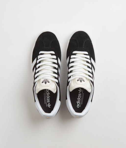 Adidas originals black gazelle trainers cheap with velvet stripes