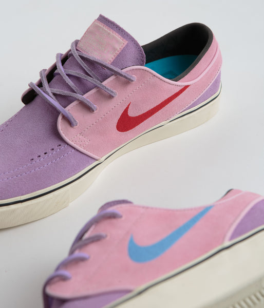 Nike SB Janoski OG Shoes Lilac Noise Aqua Med Soft Pink Flatspot