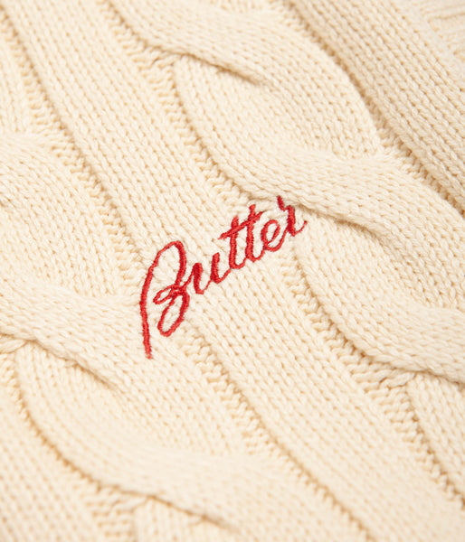 Butter Goods Cable Knit Vest - Bone | BillrichardsonShops