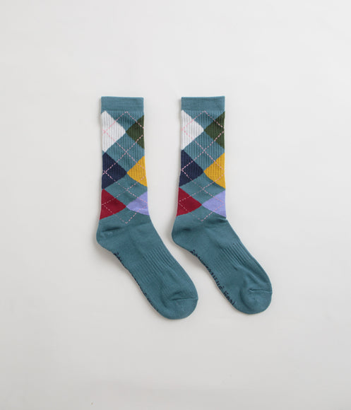 Frog Argyle Socks - Teal