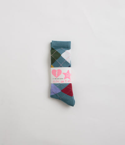 Frog Argyle Socks - Teal