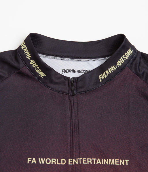 Fucking Awesome On Your Left Cycling Jersey - Black | Flatspot