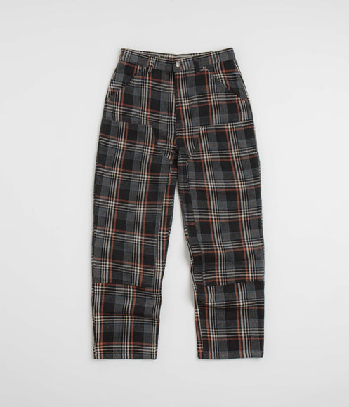 Fucking Awesome Plaid Double Knee Pants - Black