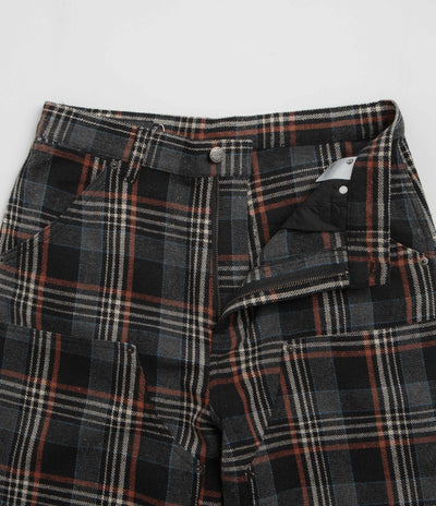 Fucking Awesome Plaid Double Knee Pants - Black