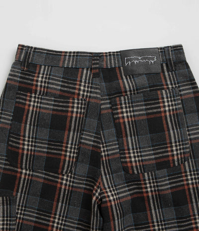 Fucking Awesome Plaid Double Knee Pants - Black