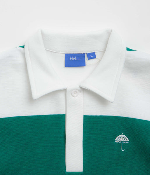 Helas Yard Long Sleeve Polo Shirt White Green