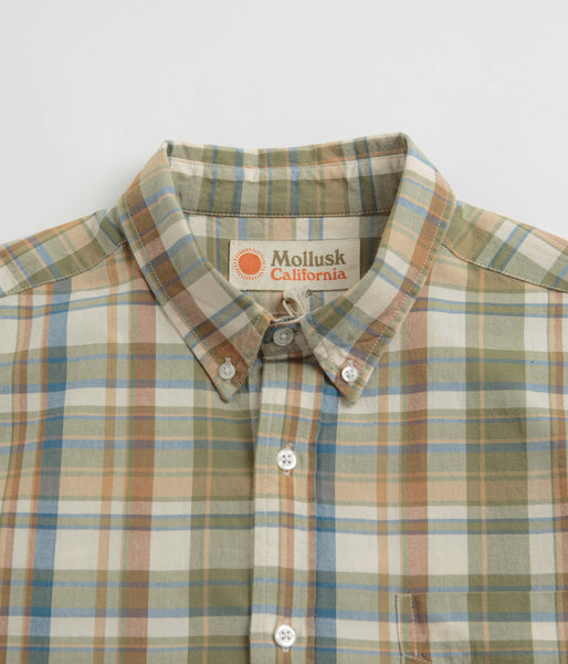 売上価格MOLLUSK Thurston Shirt (Blue Oxford）L サーフィン・ボディボード