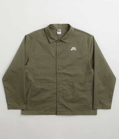 Nike SB Agnostic Chore Jacket Medium Olive White Flatspot