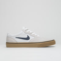 Nike SB Chron 2 Shoes - White / Obsidian - White - Gum Light Brown thumbnail