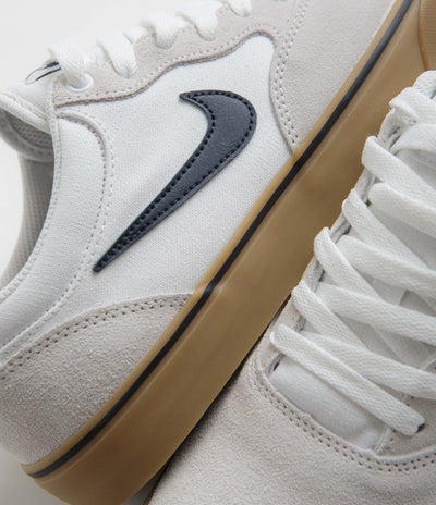 Nike SB Chron 2 Shoes - White / Obsidian - White - Gum Light Brown