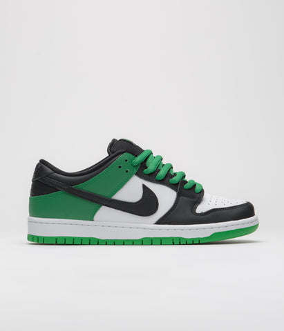 Nike SB Dunk Low Pro Shoes - Classic Green / Black - White ...