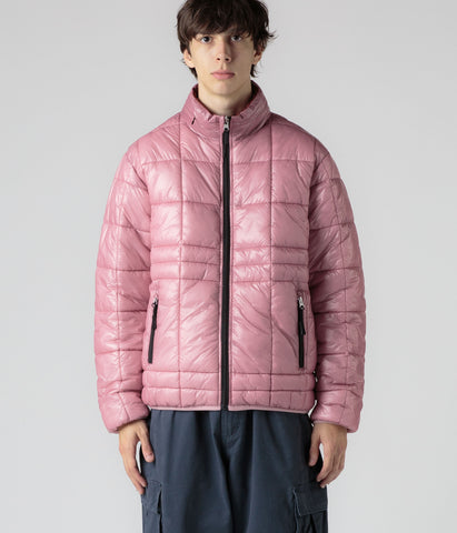 Pop Trading Company Quilted Reversible Puffer Jacket - Mesa Rose