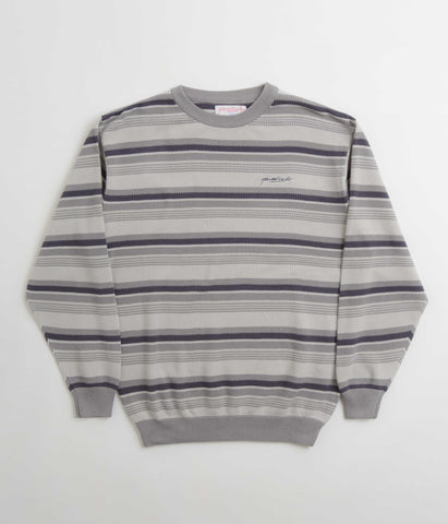 Yardsale Mirage Knit Sweatshirt - White / Grey / Black | Flatspot