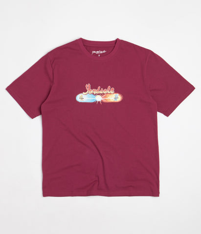 Maroon | Yardsale World T - Shirt - Traveler Away Packable Jacket