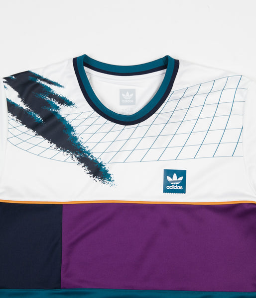 Adidas Long Sleeve Tennis Jersey White Tribe Purple Real Teal Flatspot