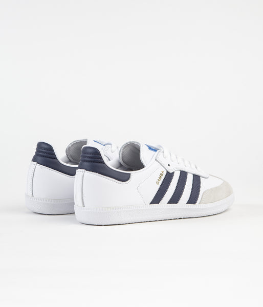 Adidas samba og white collegiate cheap navy