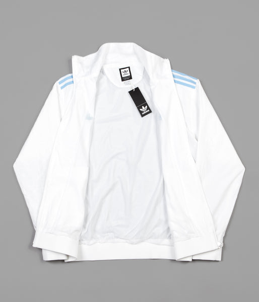 Adidas x Krooked Tracksuit Jacket White Clear Blue Flatspot