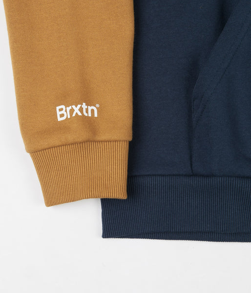 Brixton stowell vii blue & orange colorblock discount hoodie