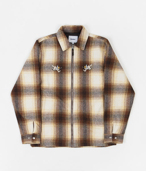 Butter Goods Angels Heavyweight Plaid Overshirt - Brown / Taupe | Flatspot