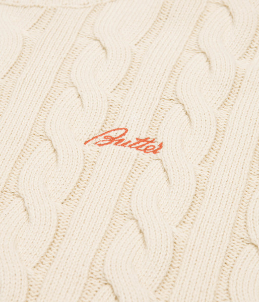 Bone | Butter Goods Cable Knit Sweatshirt - WpadcShops - etro logo