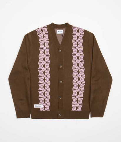 Butter Goods Club Knitted Cardigan - Chocolate | Flatspot