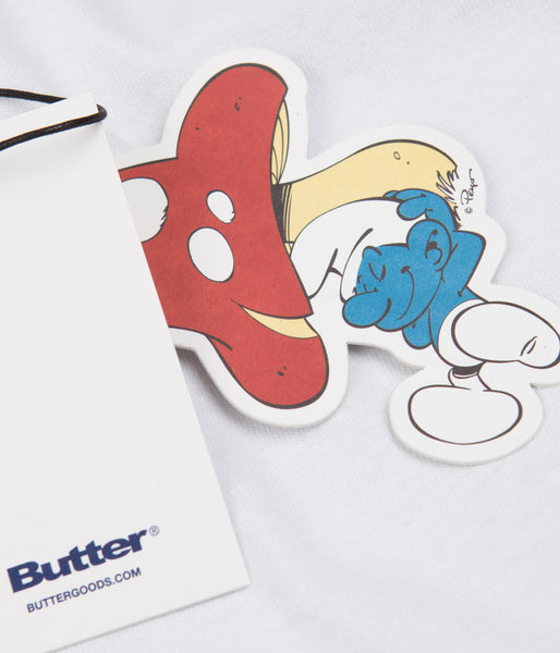 Butter Goods x The Smurfs Lazy Logo T-Shirt - White