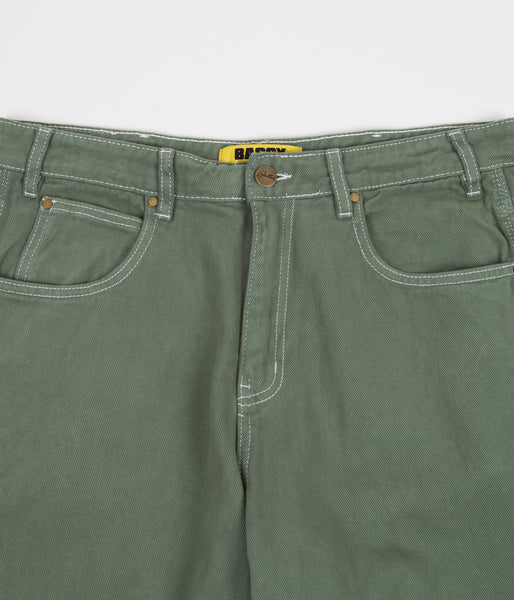 Butter Goods Overdye Denim Pants - Ivy Green | Flatspot