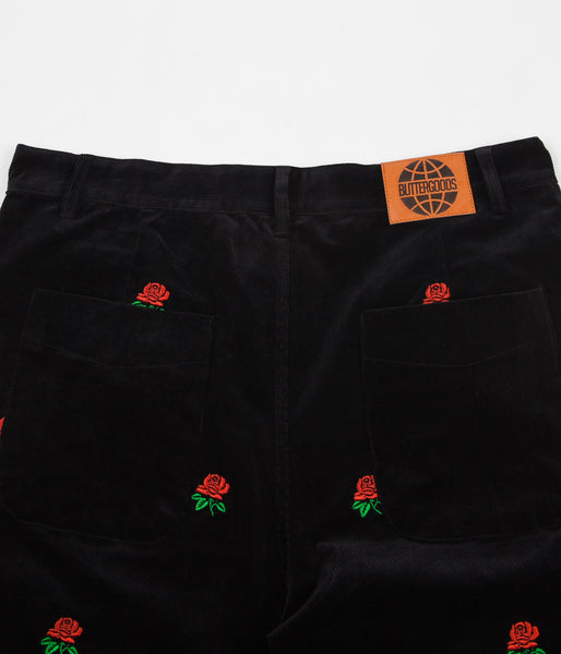 Butter Goods Rose Corduroy Trousers - Black | Flatspot