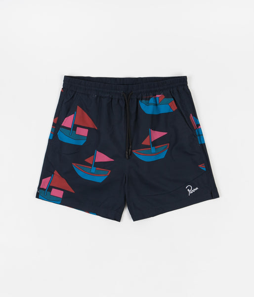 by Parra Paper Boats Swim Shorts Navy Blue Flatspot