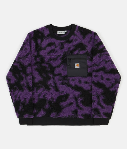 Carhartt Prentis Crewneck Sweatshirt Camo Blur Purple Flatspot