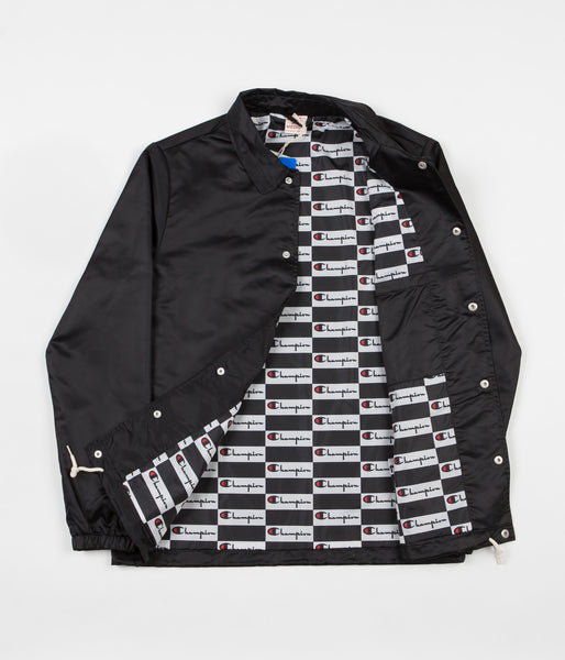 Black champion coach jacket best sale