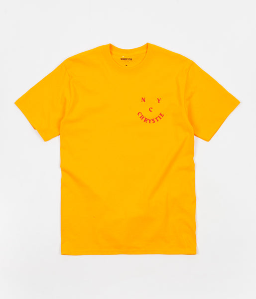 Chrystie NYC Smile Logo T-Shirt - Gold | Flatspot