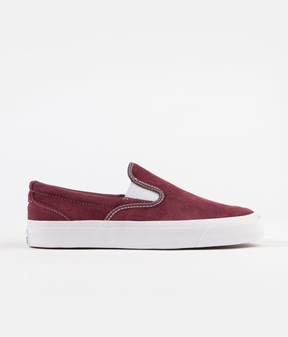 Converse One Star CC Slip On Shoes Dark Burgundy White Flatspot