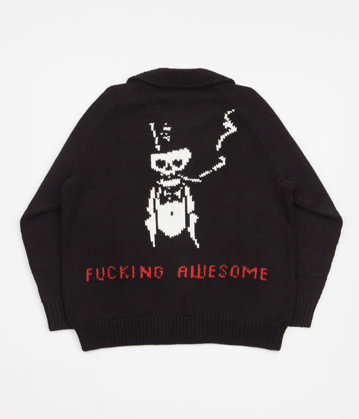 Fucking Awesome Cowichan Cardigan - Black | Flatspot