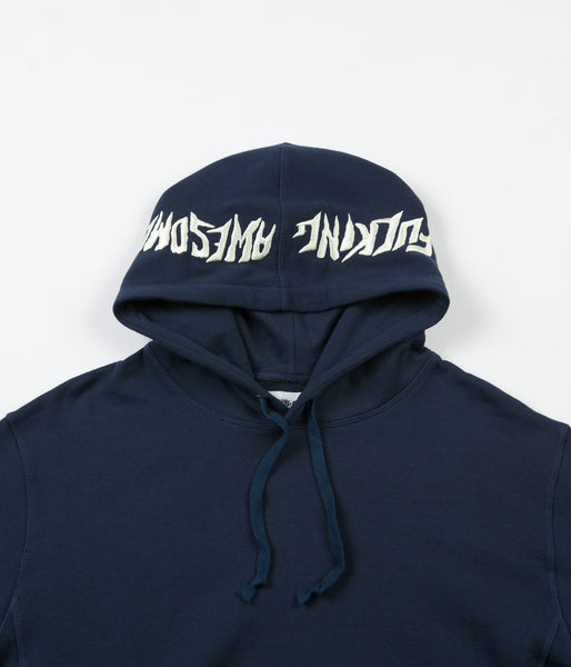 Fucking Awesome FA Logo Hooded Sweatshirt - Navy | Flatspot