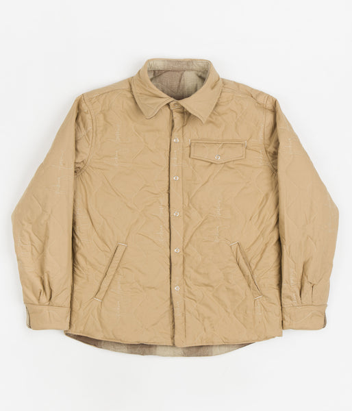 Fucking Awesome Lightweight Reversible Flannel Jacket - Tan ...