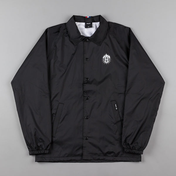 HUF x Thrasher TDS Coaches Jacket - Black | Flatspot