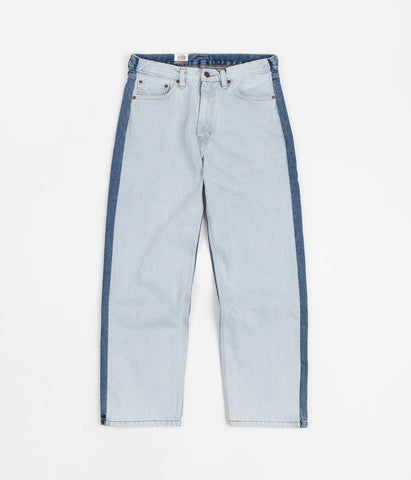 Patched Pockets Baggy Jeans in Blue