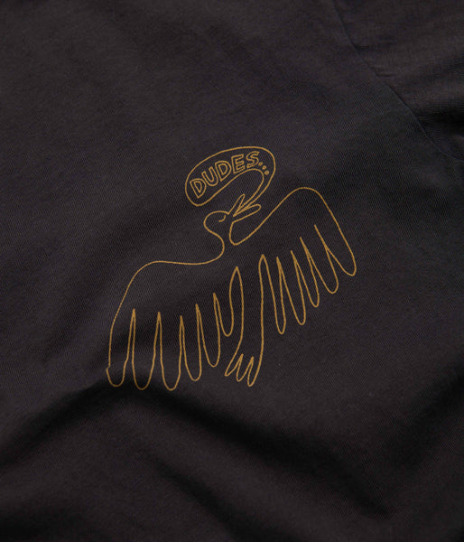 Mollusk Dude Yes T-Shirt - Black Indigo | Flatspot