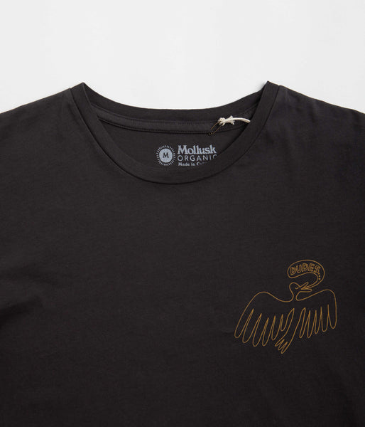 Mollusk Dude Yes T-Shirt - Black Indigo | Flatspot