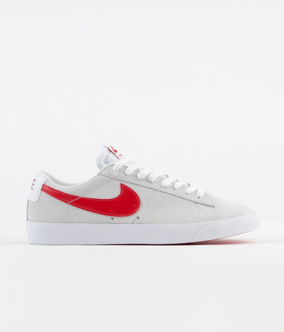 Nike SB Blazer Low GT Shoes White University Red Flatspot