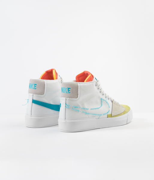 Nike SB Blazer Mid Edge Shoes - Summit White / Oracle Aqua ...