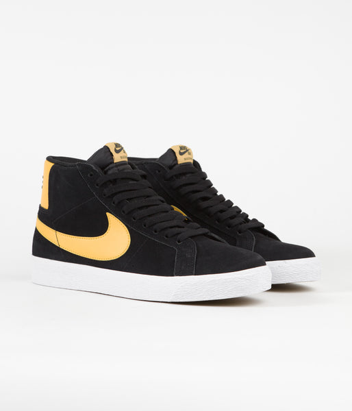 nike blazer black and gold