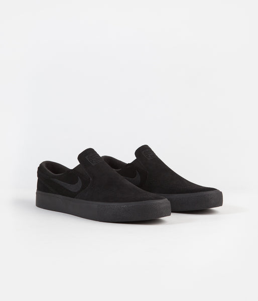 Nike janoski slip on best sale all black