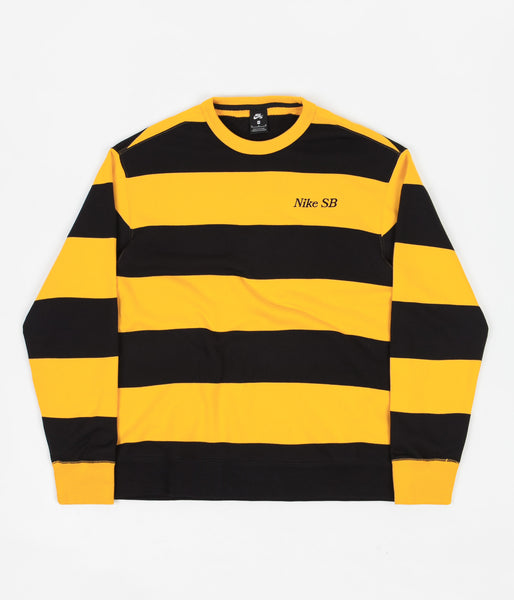 Black and yellow crew neck sweatshirt sale