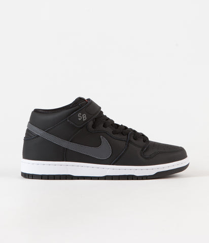 Nike SB Orange Label Dunk Mid Pro Shoes - Black / Dark Grey