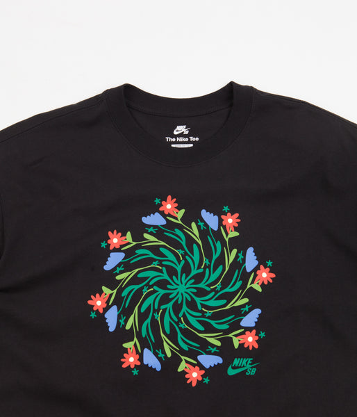 Nike SB Wild Flower T Shirt Black Flatspot