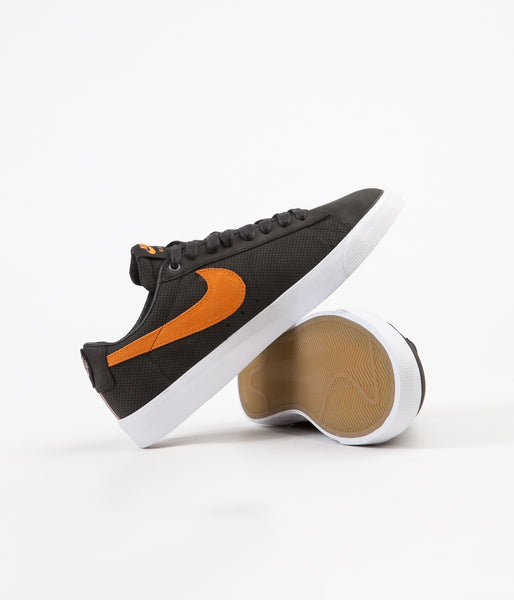 Nike SB x Cat s Paw Blazer Low GT Shoes Black Vivid Orange White Flatspot