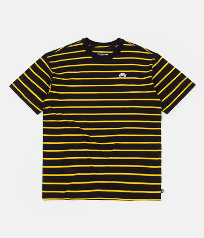 Nike SB YD Striped T Shirt Black University Gold Flatspot