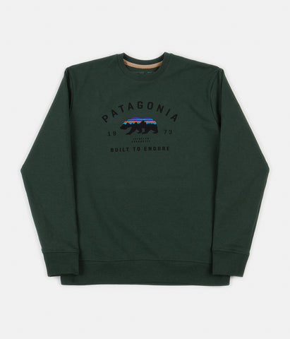 Patagonia Arched Fitz Roy Bear Uprisal Crewneck Sweatshirt - Alder